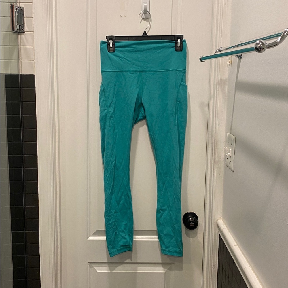 Lululemon Teal Wunder Train Leggings w/ Pockets